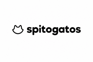 Minimal Cat Icon and Spitogatos Wordmark